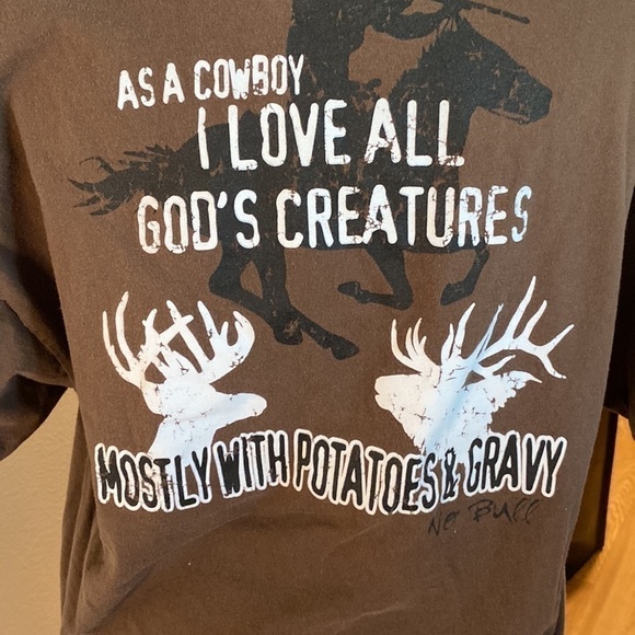 PORT and Company Men’s Brown No Bull Short Sleeve Shirt (Size XL) - Picture 3 of 7